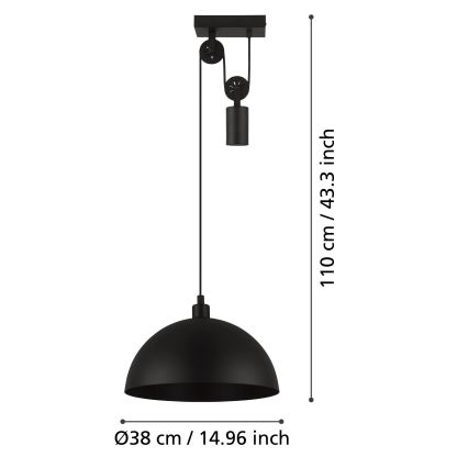 Eglo - Candelabro sobre um fio 1xE27/40W/230V