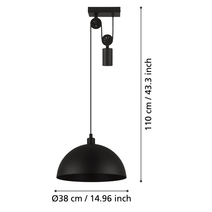 Eglo - Candelabro sobre um fio 1xE27/40W/230V