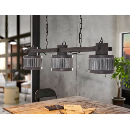 Eglo - Candelabro suspenso 3xE27/28W/230V