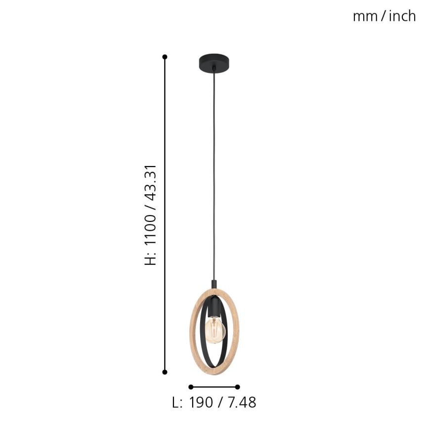 Eglo - Candelabro num fio 1xE27/40W/230V
