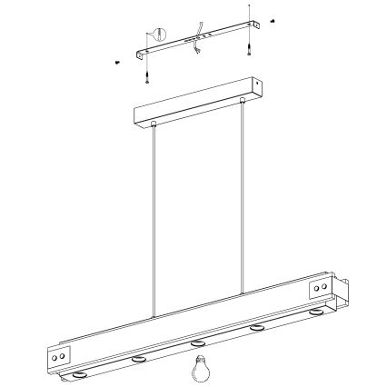 Eglo - Candelabro num fio 5xE27/60W/230V