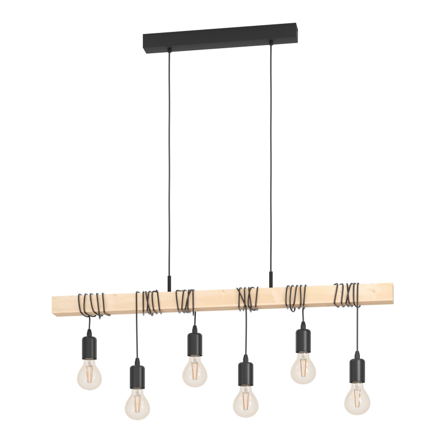 Eglo - Candeeiro suspenso TOWNSHEND 6xE27/60W/230V