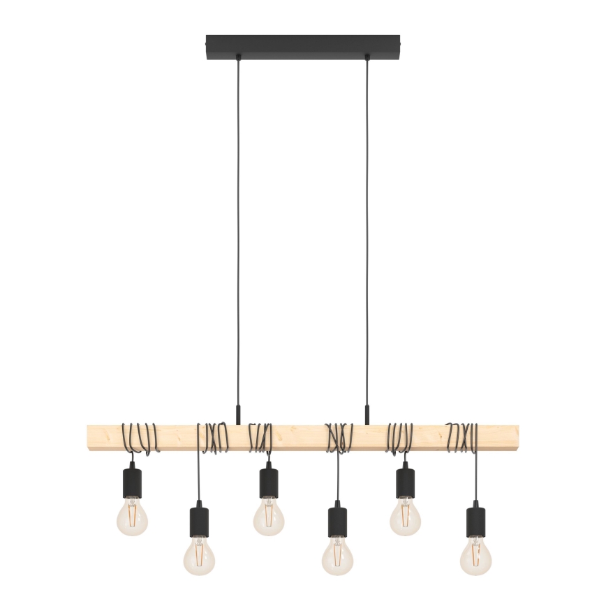 Eglo - Candeeiro suspenso TOWNSHEND 6xE27/60W/230V