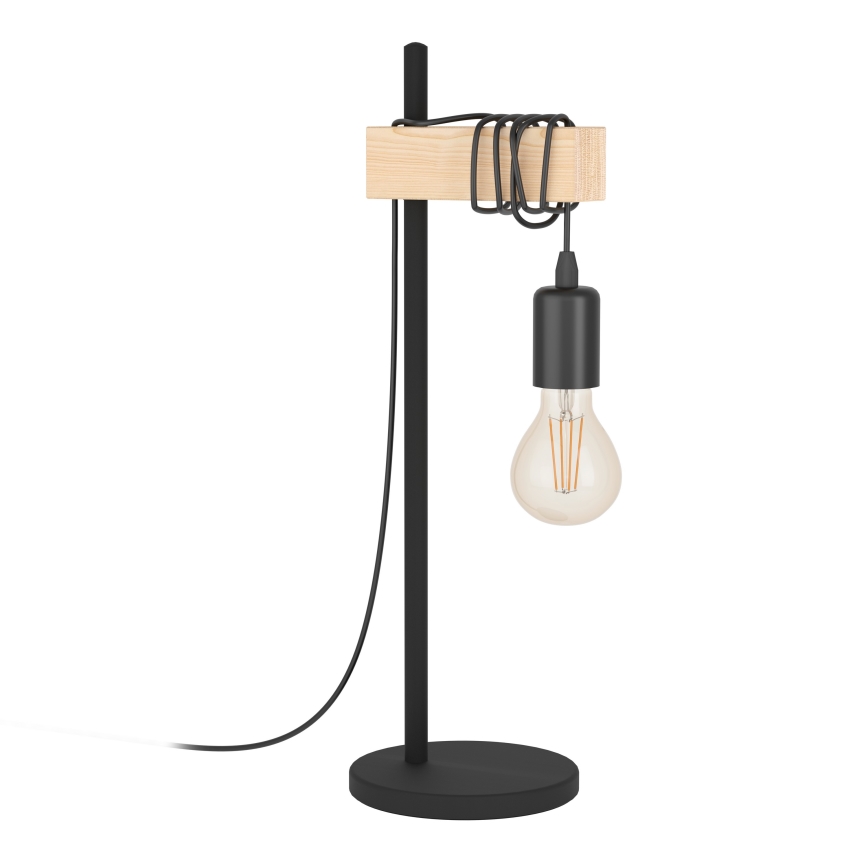 Eglo - Candeeiro de mesa TOWNSHEND 1xE27/10W/230V - FSC certificado