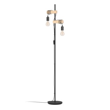 Eglo - Candeeiro de chão TOWNSHEND 2xE27/10W/230V - FSC certificado