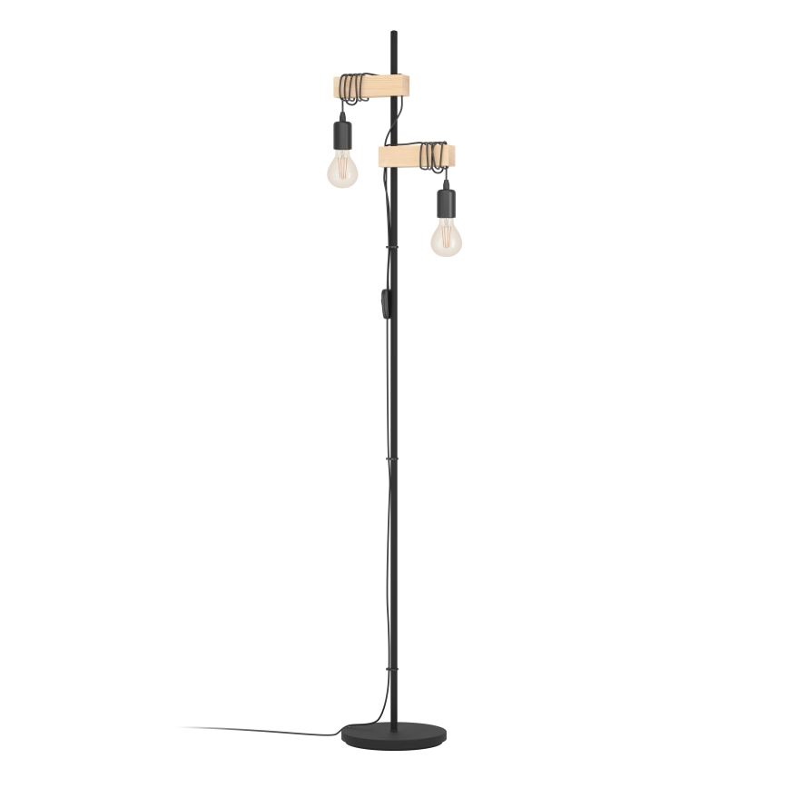 Eglo - Candeeiro de chão TOWNSHEND 2xE27/10W/230V - FSC certificado