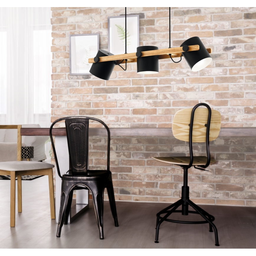 Eglo - Candeeiro suspenso 3xE27/60W/230V - FSC certificado