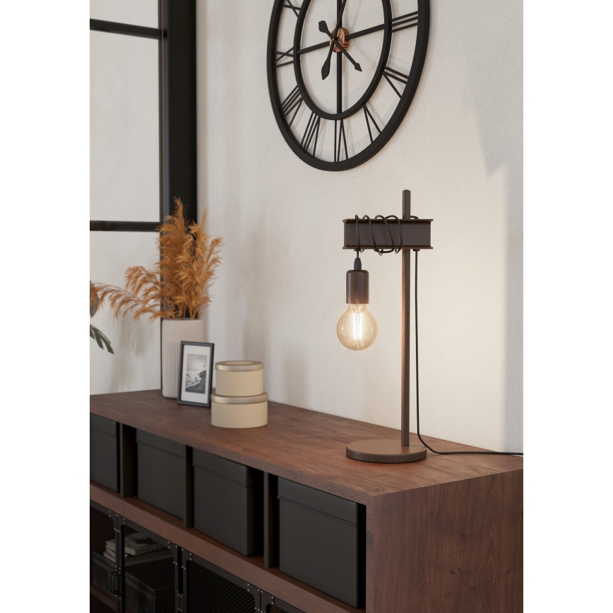 Eglo - Candeeiro de mesa TOWNSHEND 1xE27/10W/230V