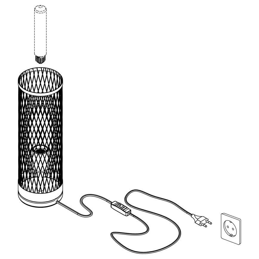 Eglo - Candeeiro de mesa 1xE27/40W/230V