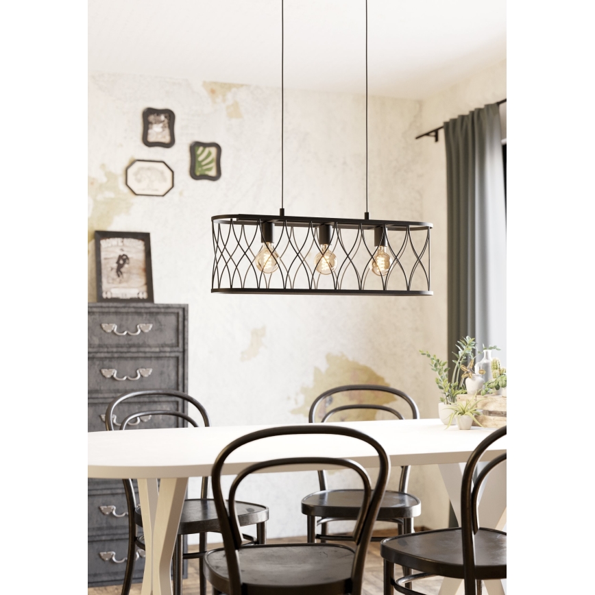 Eglo - Candelabro suspenso 3xE27/40W/230V