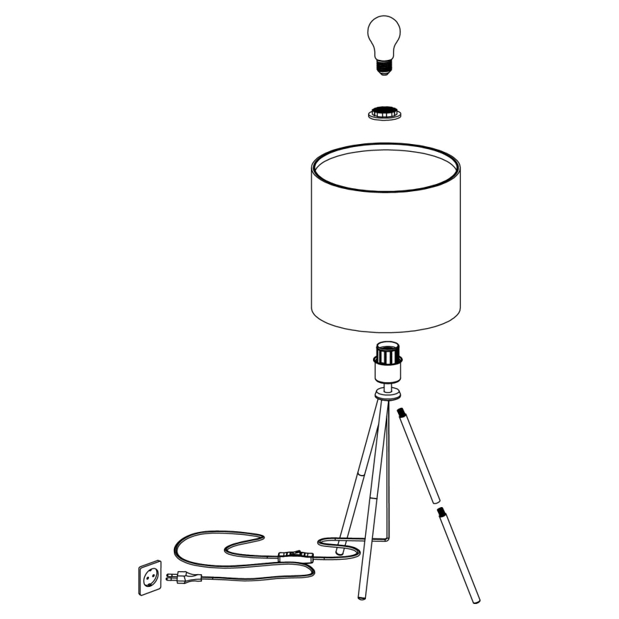 Eglo - Candeeiro de mesa 1xE27/40W/230V