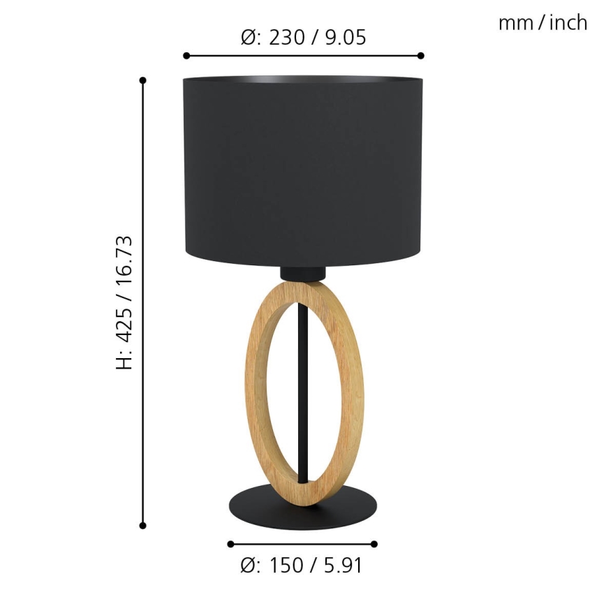 Eglo - Candeeiro de mesa 1xE27/40W/230V