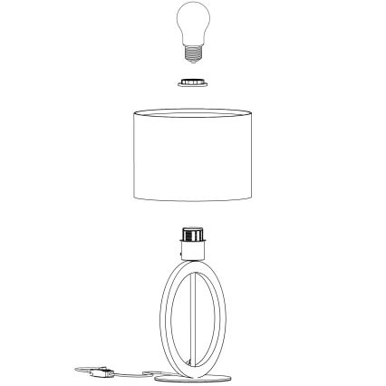 Eglo - Candeeiro de mesa 1xE27/40W/230V