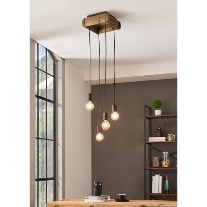 Eglo - Candelabro suspenso 4xE27/40W/230V