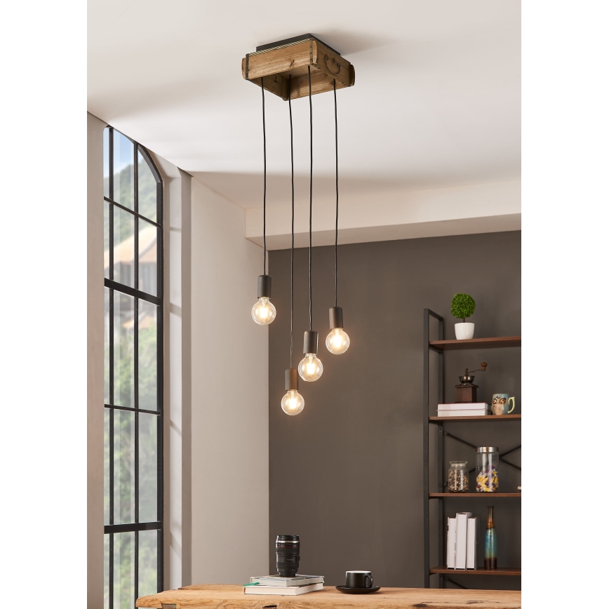 Eglo - Candelabro suspenso 4xE27/40W/230V