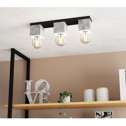 Eglo - Candelabro montado à superfície 3xE27/40W/230V