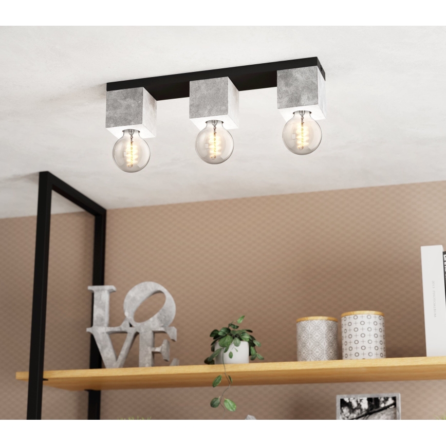 Eglo - Candelabro montado à superfície 3xE27/40W/230V