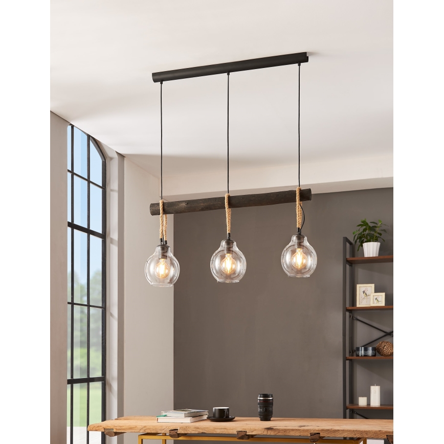 Eglo - Candelabro suspenso 3xE27/40W/230V