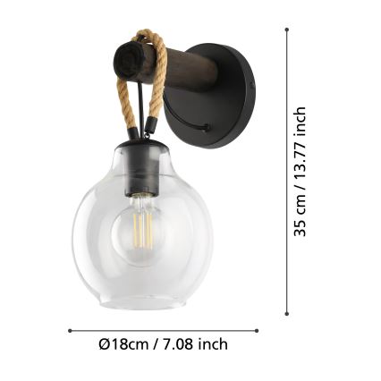 Eglo - Iluminação de parede 1xE27/40W/230V