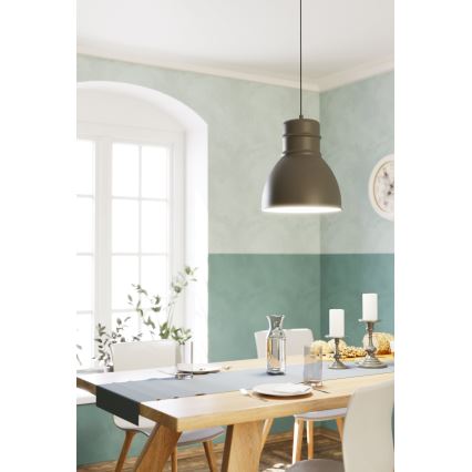 Eglo - Candelabro suspenso 1xE27/60W/230V cinzento