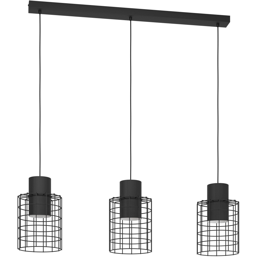 Eglo - Candelabro suspenso 3xE27/40W/230V preto