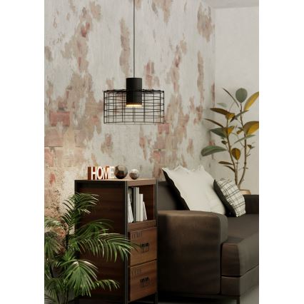 Eglo - Candelabro suspenso 1xE27/40W/230V d. 38 cm preto