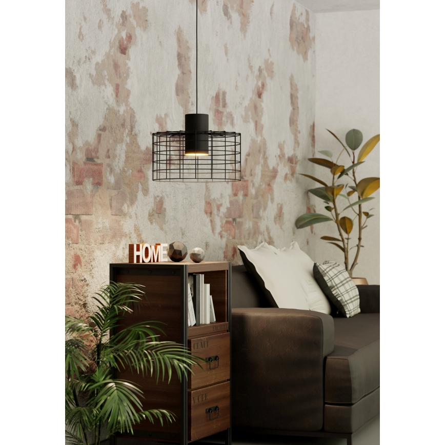Eglo - Candelabro suspenso 1xE27/40W/230V d. 38 cm preto