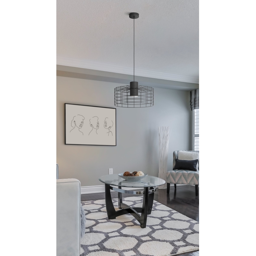 Eglo - Candelabro suspenso 1xE27/40W/230V d. 48 cm preto