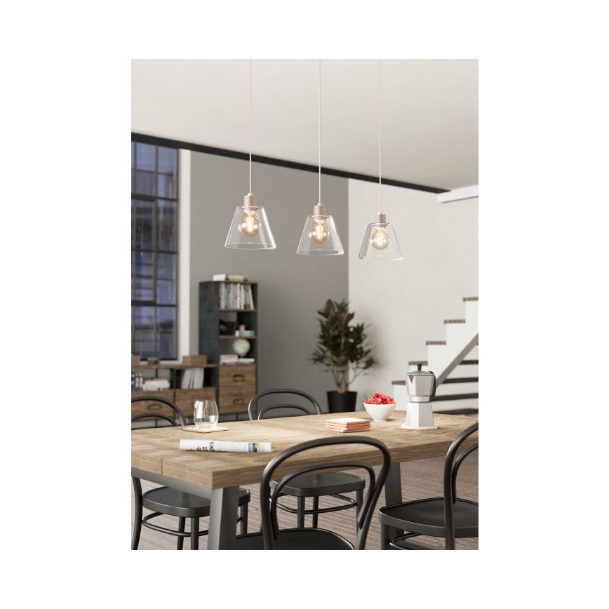 Eglo - Candelabro suspenso 3xE27/40W/230V