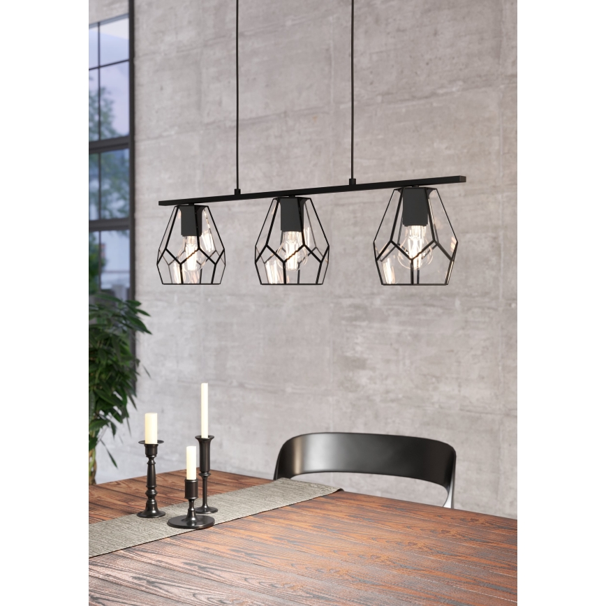 Eglo - Candelabro suspenso 3xE27/40W/230V