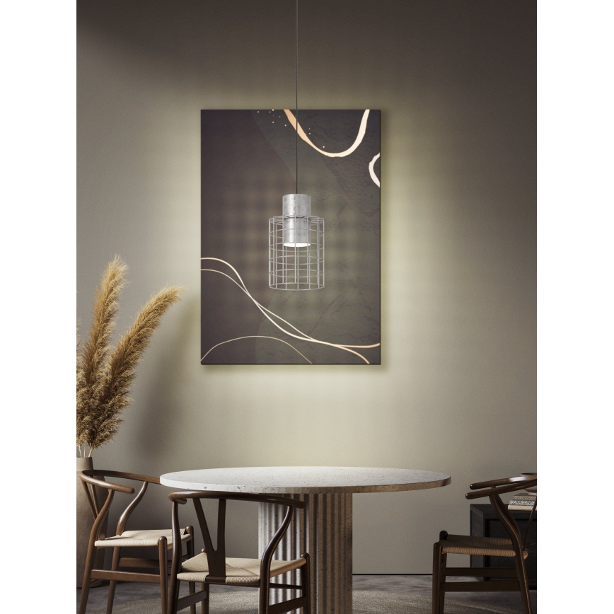 Eglo - Candelabro suspenso 1xE27/40W/230V d. 20 cm prateado