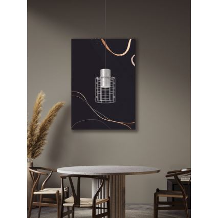 Eglo - Candelabro suspenso 1xE27/40W/230V d. 20 cm prateado