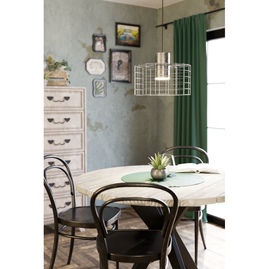 Eglo - Candelabro suspenso 1xE27/40W/230V d. 38 cm prateado
