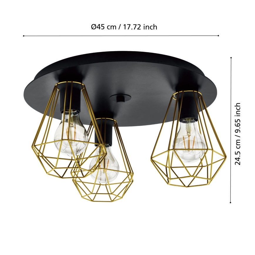 Eglo - Iluminação de teto 3xE27/40W/230V