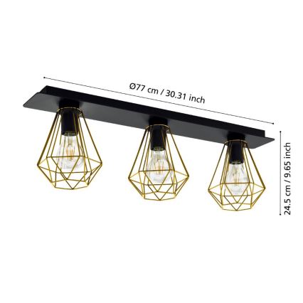 Eglo - Iluminação de teto 3xE27/40W/230V