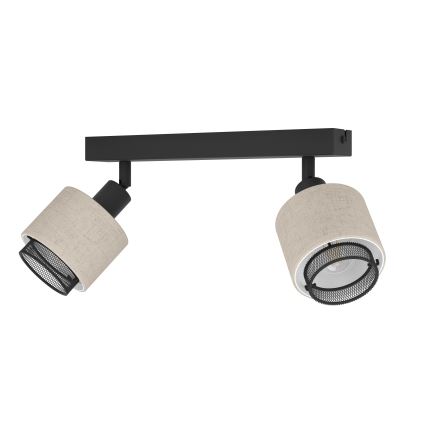 Eglo - Iluminação de parede 2xE14/40W/230V preto/bege