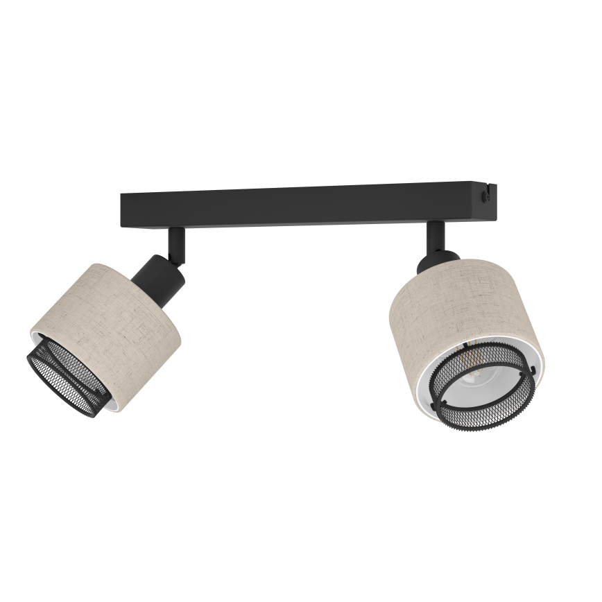 Eglo - Iluminação de parede 2xE14/40W/230V preto/bege