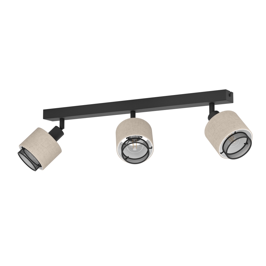 Eglo - Iluminação de parede 3xE14/40W/230V preto/bege