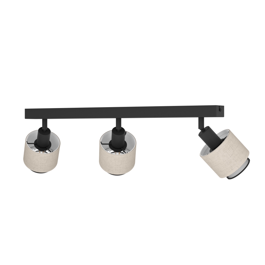 Eglo - Iluminação de parede 3xE14/40W/230V preto/bege