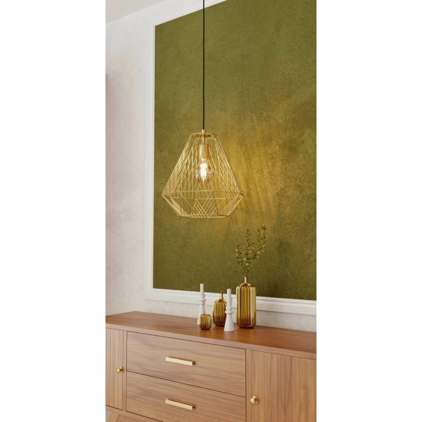 Eglo - Candelabro suspenso 1xE27/40W/230V dourado