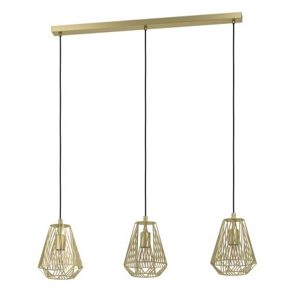 Eglo - Candelabro suspenso 3xE27/40W/230V dourado