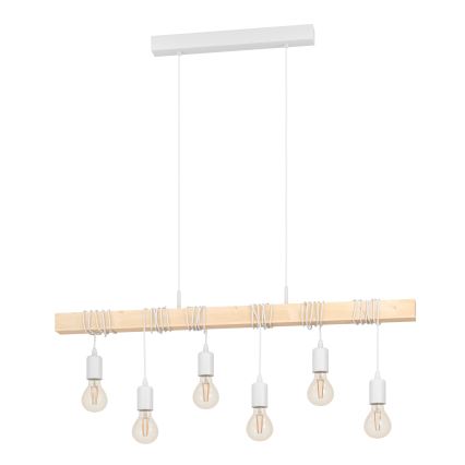 Eglo - Candeeiro suspenso TOWNSHEND 6xE27/60W/230V - FSC certificado