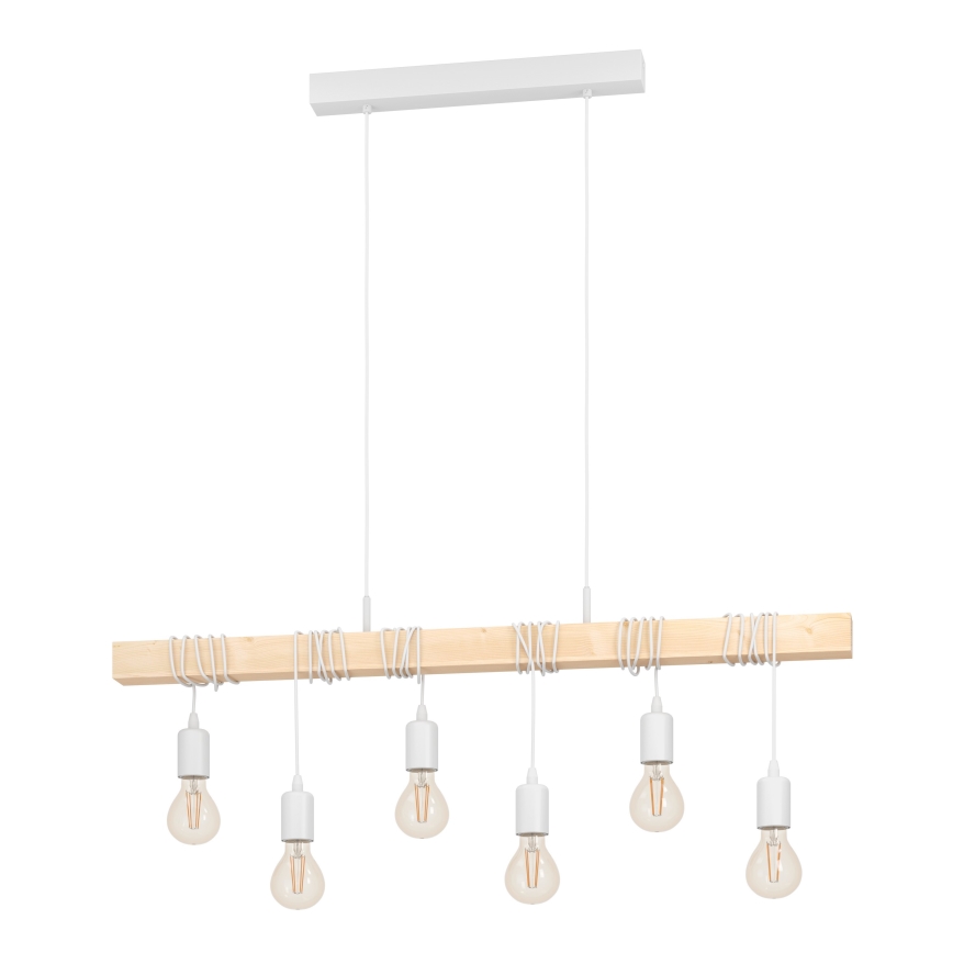 Eglo - Candeeiro suspenso TOWNSHEND 6xE27/60W/230V - FSC certificado