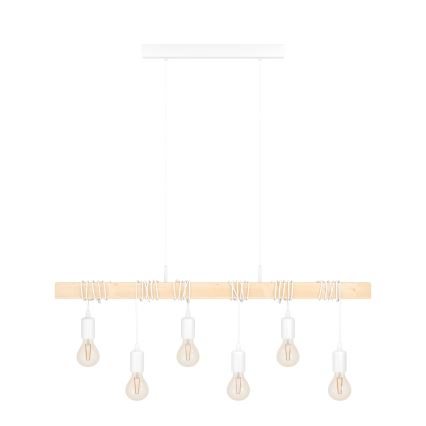 Eglo - Candeeiro suspenso TOWNSHEND 6xE27/60W/230V - FSC certificado