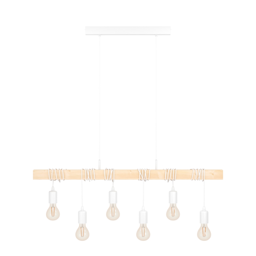 Eglo - Candeeiro suspenso TOWNSHEND 6xE27/60W/230V - FSC certificado