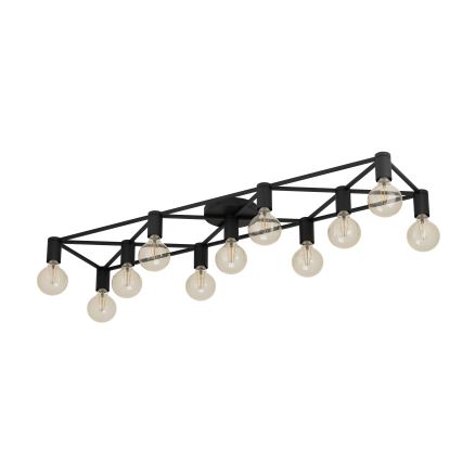 Eglo - Iluminação de teto 11xE27/40W/230V preto