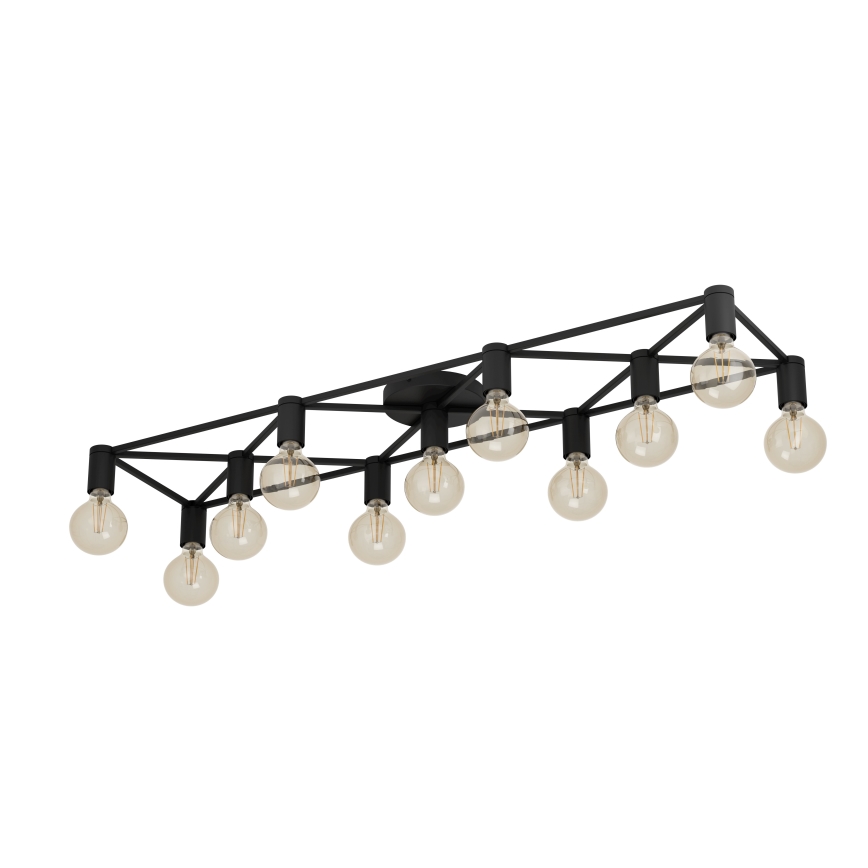 Eglo - Iluminação de teto 11xE27/40W/230V preto