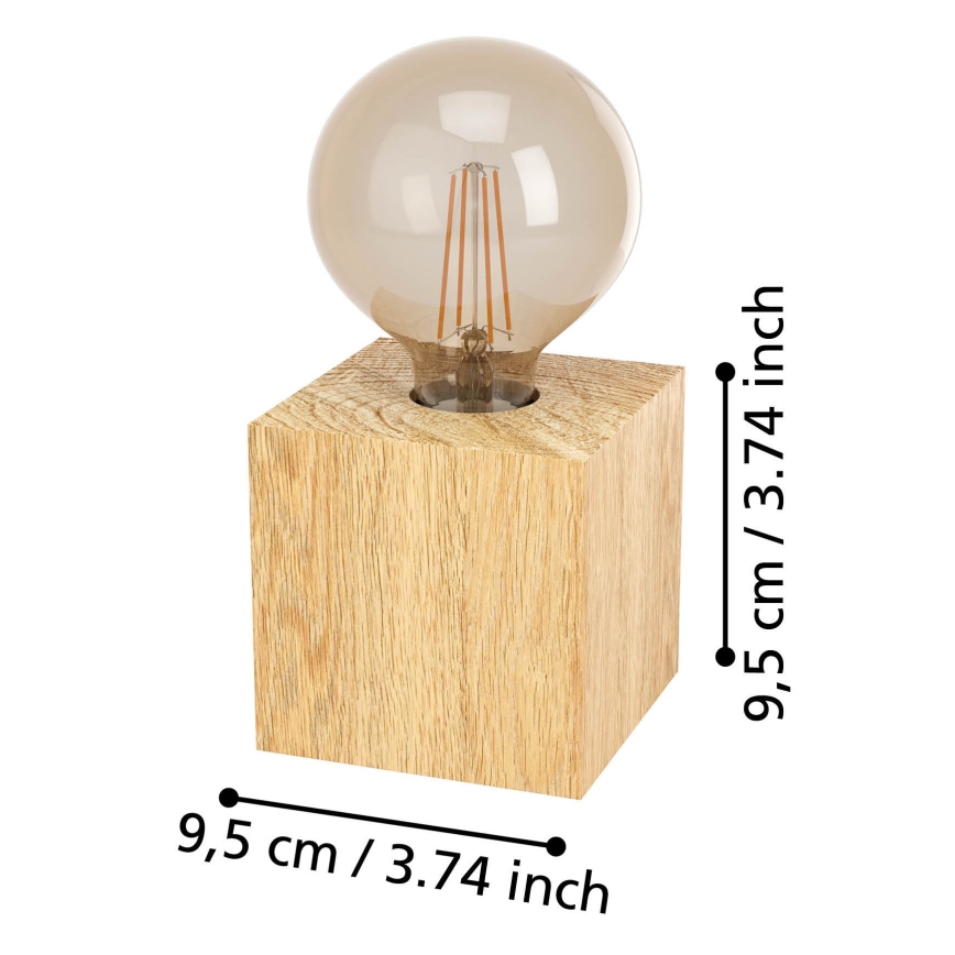 Eglo - Candeeiro de mesa 1xE27/40W/230V bege