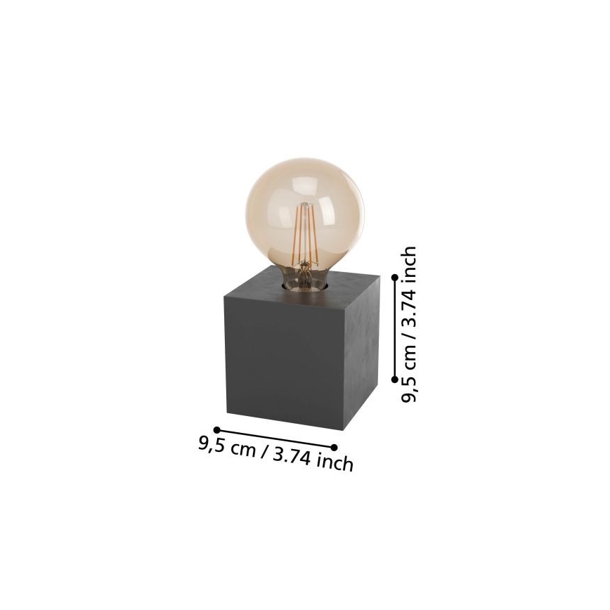 Eglo - Candeeiro de mesa 1xE27/40W/230V antracite