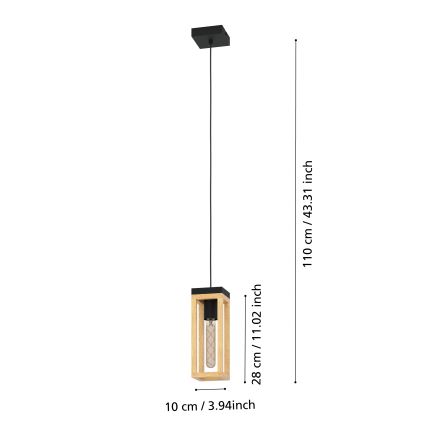 Eglo - Candelabro suspenso 1xE27/40W/230V
